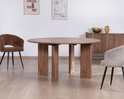 Meuble House Table de repas ronde style japandi