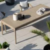 Meuble House Table de repas spécial outdoor 240cm en teck finition sablée et grisée "Vérone"