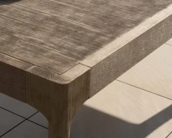 Meuble House Table de repas spécial outdoor 240cm en teck finition sablée et grisée 