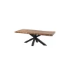 Meuble House Table de repas XXL avec plateau en teck recyclé et pieds étoile 280cm "Valley" Best