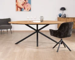 Meuble House Table de salle à manger ovale en teck naturel