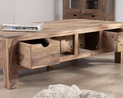 Meuble House Table de salon 135 cm avec tiroirs recto-verso 