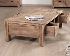 Meuble House Table de salon 135 cm avec tiroirs recto-verso 