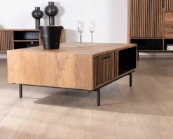 Meuble House Table de salon 120 cm en teck recyclé "Opland" style rétro Clearance