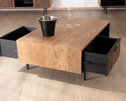 Meuble House Table de salon 120 cm en teck recyclé