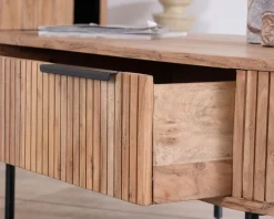 Meuble House Table de salon ovale design newtro avec grand tiroir traversant
