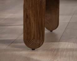 Meuble House Table de salon ovale en manguier pieds cannelés