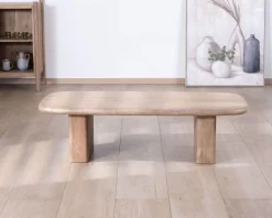 Meuble House Table de salon rectangle en manguier design épuré 