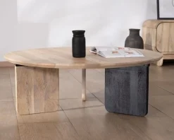 Meuble House Table de salon ronde style épuré 