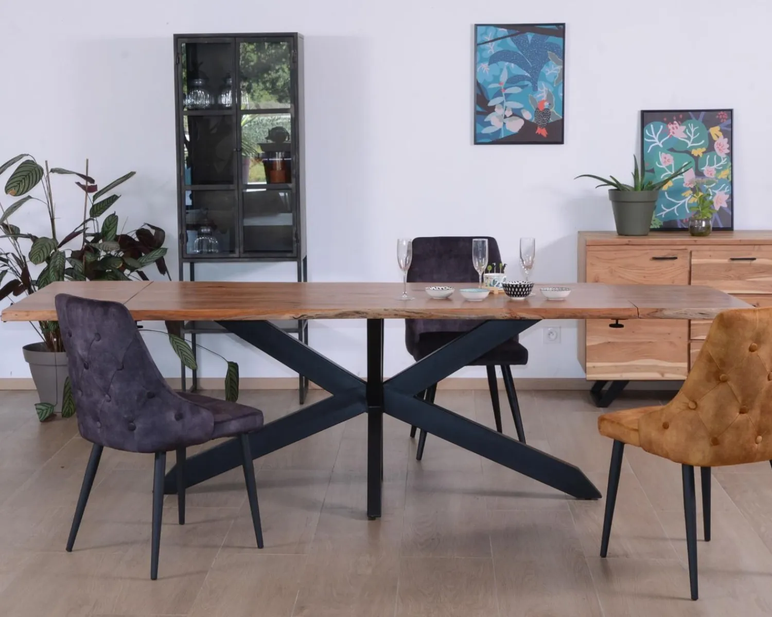 Meuble House Table en acacia avec extensions 180-260cm "Alya" Clearance