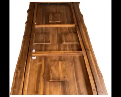 Meuble House Table en bois massif recyclé et pieds étoile en métal noir 200 cm 