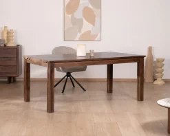 Meuble House Table extensible en manguier massif teinte noyer 