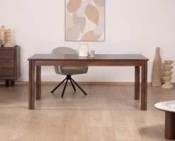Meuble House Table extensible en manguier massif teinte noyer 