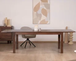 Meuble House Table extensible en manguier massif teinte noyer 