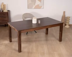 Meuble House Table extensible en manguier massif teinte noyer 
