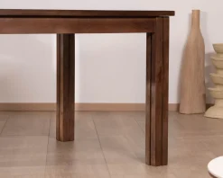 Meuble House Table extensible en manguier massif teinte noyer 