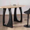 Meuble House Table haute en acacia 185 cm et pieds métal noir design "Audacio" New