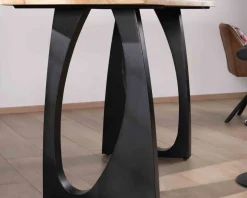 Meuble House Table haute en acacia 185 cm et pieds métal noir design
