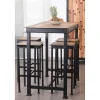 Meuble House Table haute métal et bois 150x80cm "IPN" New