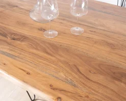 Meuble House Table mange-debout épurée en acacia et pieds métal design "Wendy" 160 cm Best