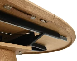 Meuble House Table à manger ovale extensible 160-200 cm aspect chêne 
