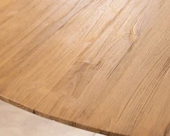 Meuble House Table à manger XXL 280 cm en teck recyclé et pieds mikado "Bahia" forme bateau Sale
