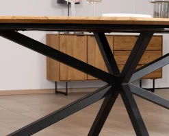 Meuble House Table à manger XXL 280 cm en teck recyclé et pieds mikado 