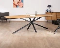 Meuble House Table à manger XXL 280 cm en teck recyclé et pieds mikado 