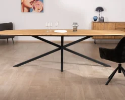 Meuble House Table à manger XXL 280 cm en teck recyclé et pieds mikado 