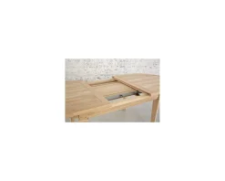 Meuble House Table ovale en chêne massif avec allonges "Artisan" New