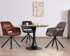 Meuble House Table ronde 90 cm esprit bistrot 