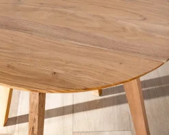 Meuble House Table ronde en acacia style rétro 