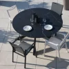 Meuble House Table ronde noire en céramique et aluminium "Chinon" 160 cm Online