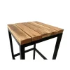 Meuble House Tabouret de bar en métal et bois exotique "Garden" Hot
