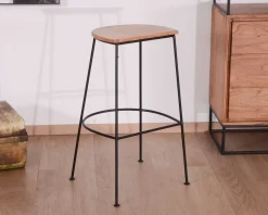 Meuble House Tabouret de bar métal et bois "Caractère" Outlet