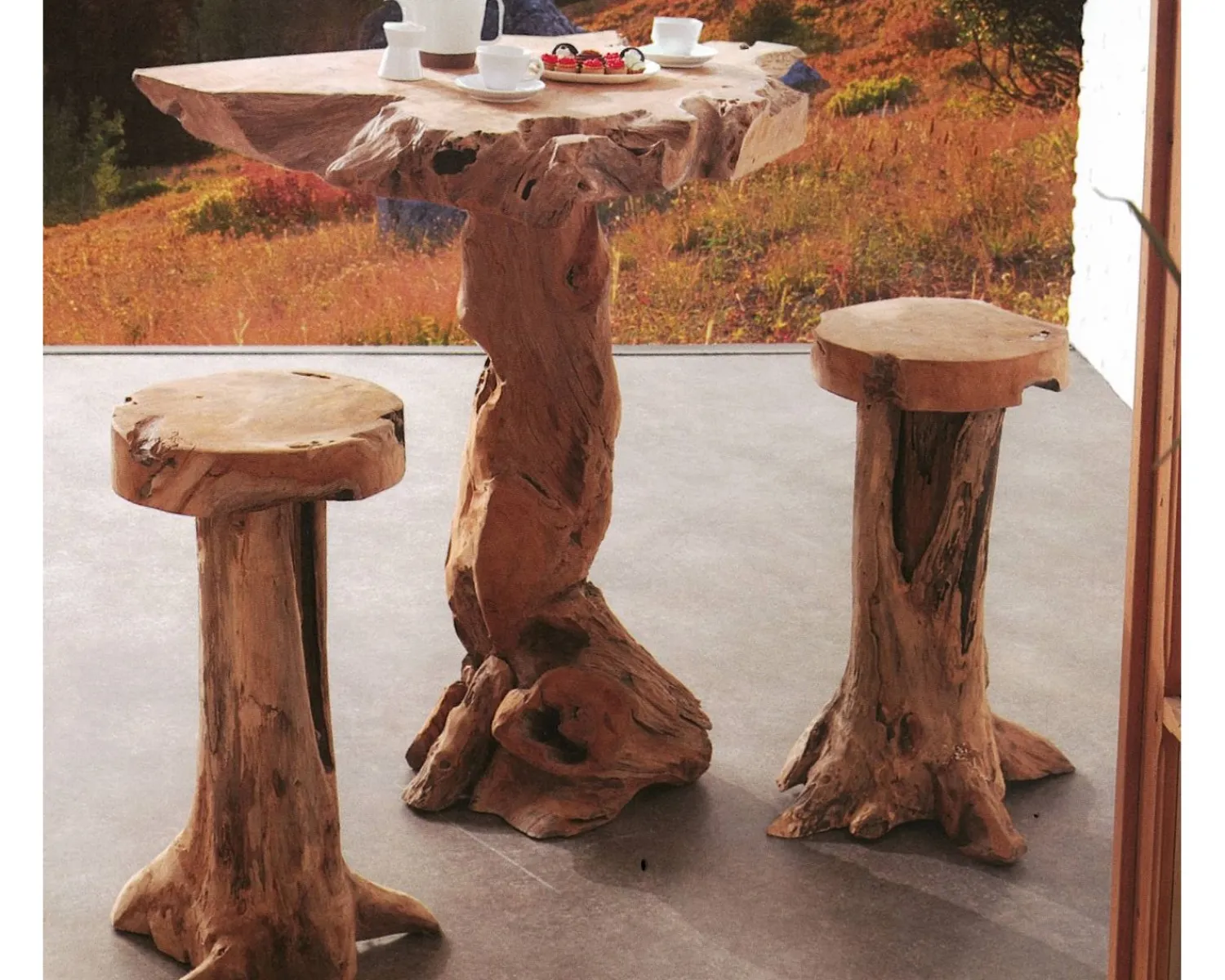 Meuble House Tabouret de bar teck massif "Farmer" Casita Hot