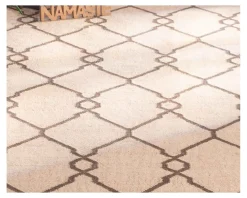 Meuble House Tapis en jute et laine style kilim beige "Cocoon" format 200x300 cm Sale