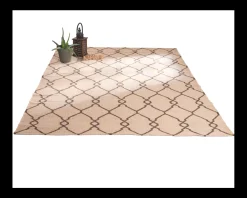 Meuble House Tapis en jute et laine style kilim beige 