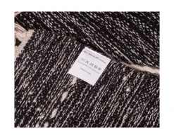 Meuble House Tapis en laine et coton noir motif ethnique 
