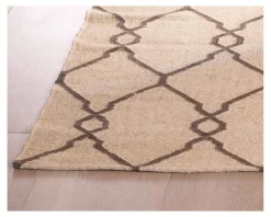 Meuble House Tapis kilim beige motif berbère en laine et jute 