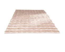 Meuble House Tapis multi textures beige tissé main "Matis" format 200x300cm New