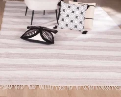 Meuble House Tapis rayé coloris doux 120x180cm 