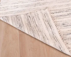 Meuble House Tapis tissé main en coton et jute avec franges 120x180cm 