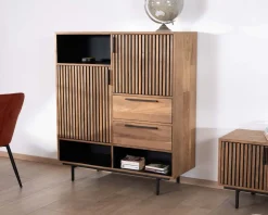 Meuble House Vaisselier en teck recyclé "Opland" style rétro Online