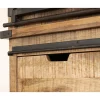 Meuble House Vaisselier industriel métal et bois portes coulissantes 2m "Caractère"