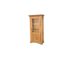 Meuble House Vitrine 1 porte chêne massif "Antique" Outlet