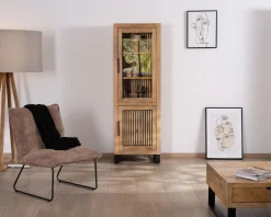 Meuble House Vitrine 2 portes en manguier